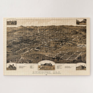 kaart van Anniston, Alabama (1887) Legpuzzel
