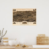  kaart van Anniston, Alabama (1887) Poster (Keuken)