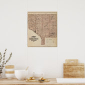 Kaart van Anoka County, Minnesota Poster (Keuken)