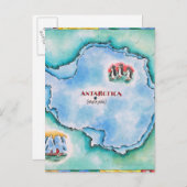 Kaart van Antarctica (Voorkant / Achterkant)