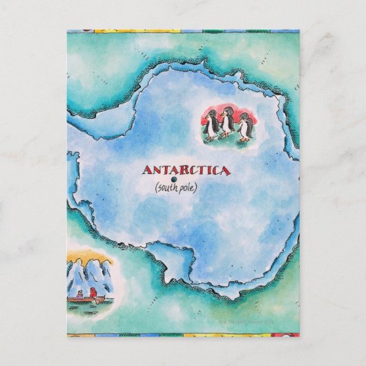 Kaart van Antarctica (Voorkant)