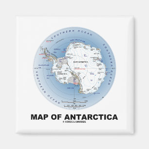 Kaart van Antarctica (geografische ligging) Magneet