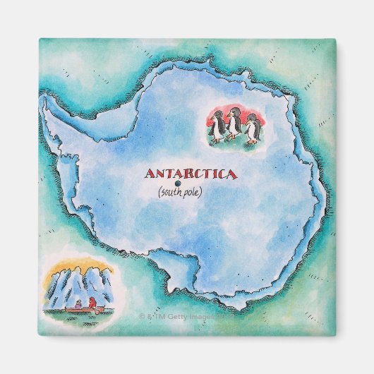Kaart van Antarctica Magneet (Voorkant)