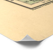 Kaart van Antarctica vanaf 1912 (Süd-Polar-Karte) Poster (Hoek)