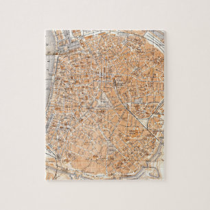 kaart van Antwerpen België (1905) Legpuzzel