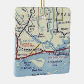  kaart van Apalachicola Keramisch Ornament (Rechts)