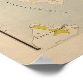 Kaart van  Arendal Noorwegen (1884) Poster (Hoek)