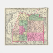  kaart van Arizona (1881) Fleece Deken (Voorkant (Horizontaal))