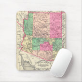  kaart van Arizona (1881) Muismat (Met muis)