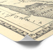  kaart van Arizona (1881) Poster (Hoek)