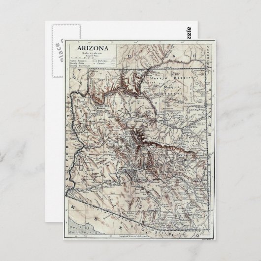  kaart van Arizona (1911) (Voorkant / Achterkant)