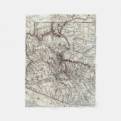  kaart van Arizona (1911) Fleece Deken (Voorkant)