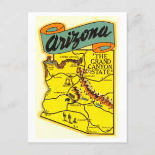 kaart van Arizona Briefkaart
