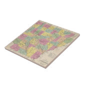  kaart van Arkansas (1853) Tegeltje (Zijkant)
