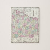 kaart van Arkansas (1855) Legpuzzel (Verticaal)