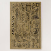  kaart van Arkansas (1912) - Tan Legpuzzel (Verticaal)