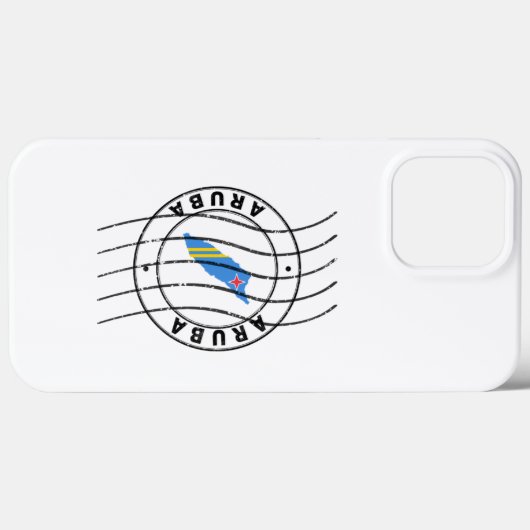 Kaart van Aruba, poststempel, reisstempel Case-Mate iPhone Case (Achterkant (horizontaal))