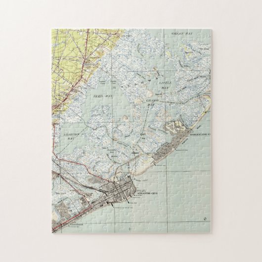  kaart van Atlantic City NJ (1941) Legpuzzel (Verticaal)