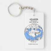 Kaart van Atlantis - Beide Hemispheres - Sleutelha Sleutelhanger (Voorkant)