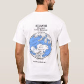 Kaart van Atlantis - Beide Hemispheres - T-Shirt (Achterkant)