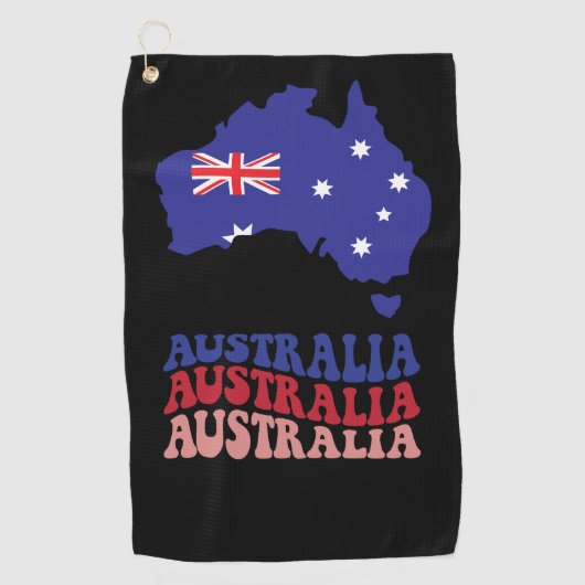 Kaart van Australië Golfhanddoek (Voorkant)