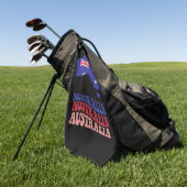 Kaart van Australië Golfhanddoek (Groen)