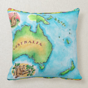 Kaart van Australië Kussen