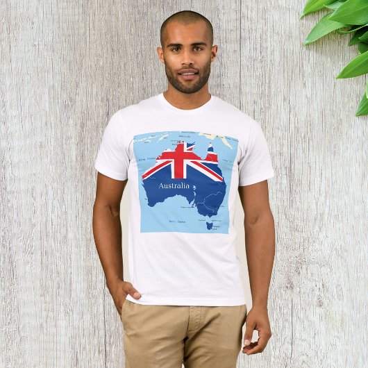 Kaart van Australië Mannen T-shirt