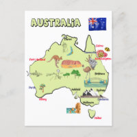 kaart van Australië met grote steden