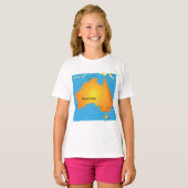 Kaart van Australië T-shirt (Voorkant volledig)