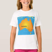 Kaart van Australië T-shirt (Voorkant)