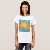 Kaart van Australië T-shirt (Voorkant volledig)