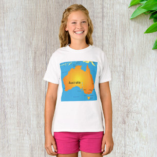 Kaart van Australië T-shirt