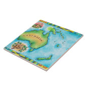 Kaart van Australië Tegeltje (Zijkant)