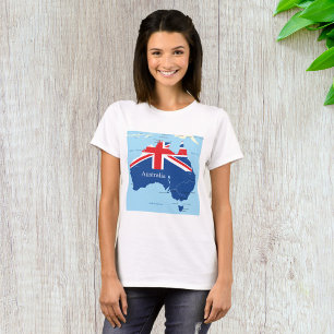 Kaart van Australië Womens T-Shirt