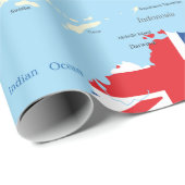 Kaart van Australisch overslagpapier Cadeaupapier (Rol Hoek)