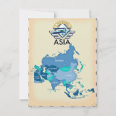  kaart van Azië (Achterkant)