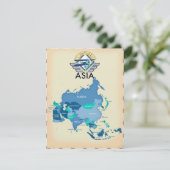  kaart van Azië (Staand voorkant)