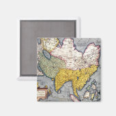  kaart van Azië | 1580 Magneet (Voorkant / Achterkant)