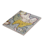 kaart van Azië | 1580 Tegeltje (Zijkant)