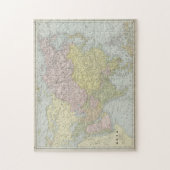  kaart van Azië (1889) Legpuzzel (Verticaal)