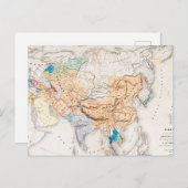 Kaart van Azië | Tijd in Kublai Khan (Voorkant / Achterkant)