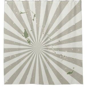  kaart van Bahamas. Poster met kaart van de Douchegordijn