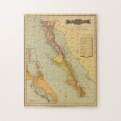 kaart van Baja California (1886) Legpuzzel (Verticaal)