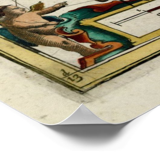 kaart van Barbados (1672) Poster (Hoek)