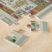 kaart van Barbados Legpuzzel (Zijkant)