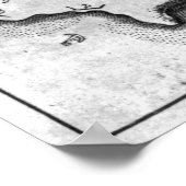 Kaart van Barbados Poster (Hoek)