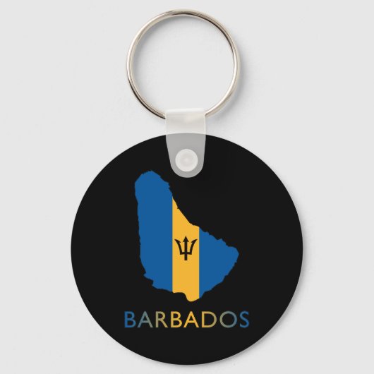 Kaart van Barbados Sleutelhanger (Voorkant)