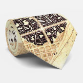  kaart van Barcelona Spanje (1859) Stropdas (Opgerold)