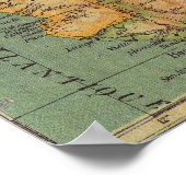 Kaart van Bas Congo - Belgisch Congo 1913 Poster (Hoek)